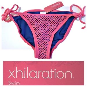 NWT-  Xhilaration hot pink bikini bottom(M)